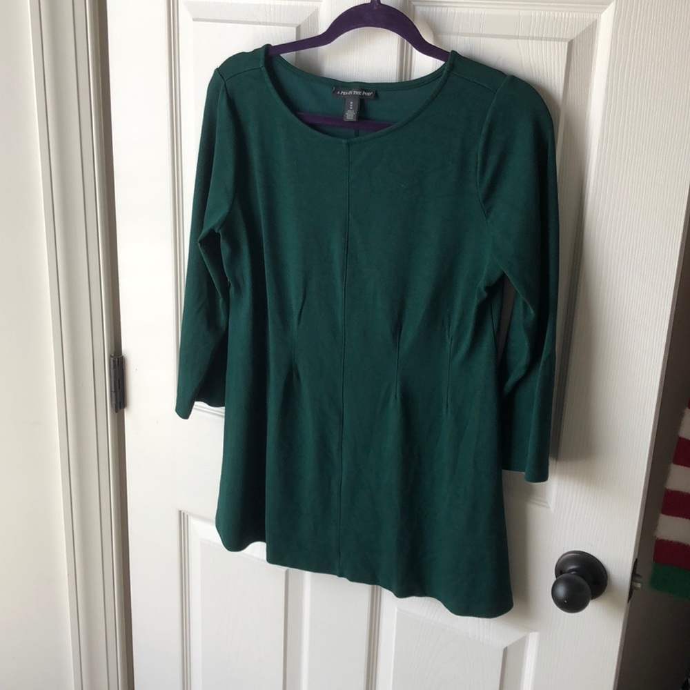 Dark Green Maternity Long Sleeve Shirt